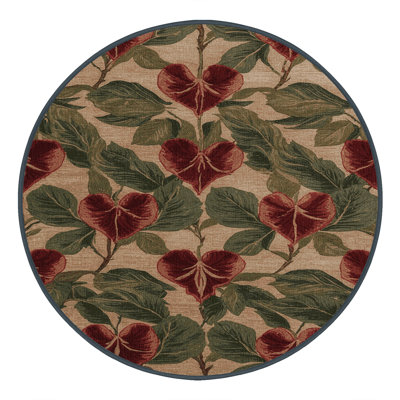 Tapis botanique brun lavable à la machine