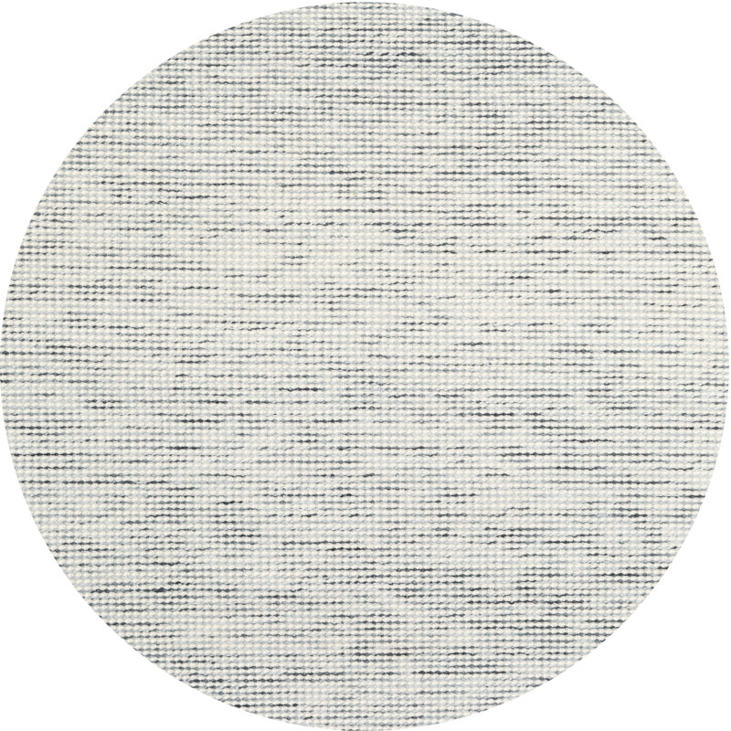 Tapis décoratif gris contemporain, Rond 8 pi