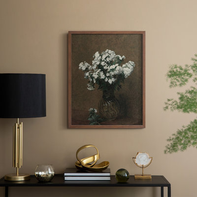 Impression florale vintage encadrée CXVI - bois massif