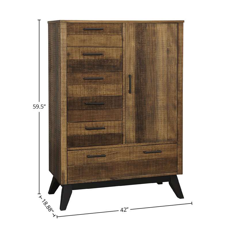 Wood Chifferobe, Brushed Wheat