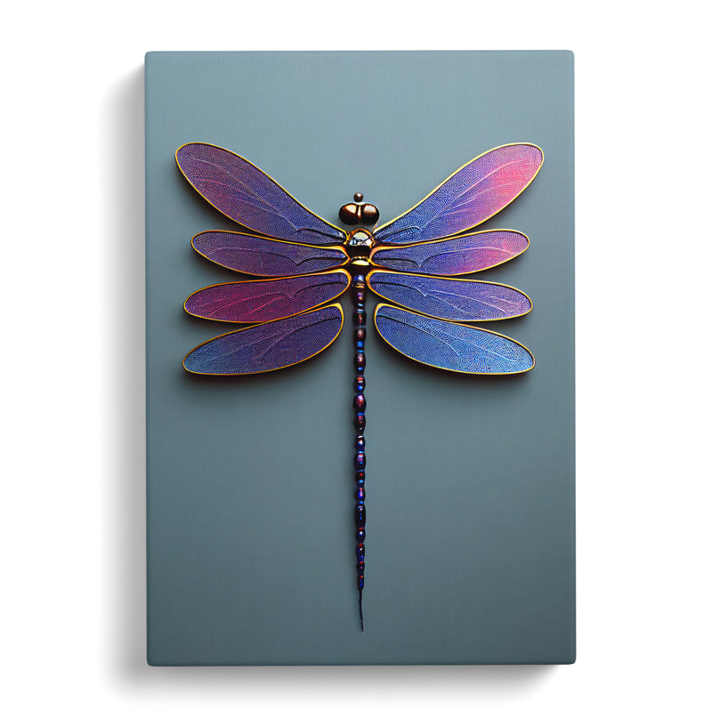 Precious Dragonfly - Wrapped Canvas, 60cm H x 40cm W x 3cm D