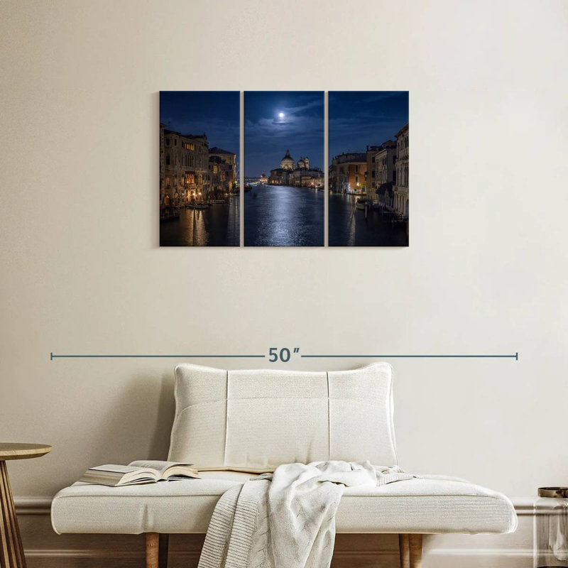 Aime Venise la nuit, H 20 po x l 33 po