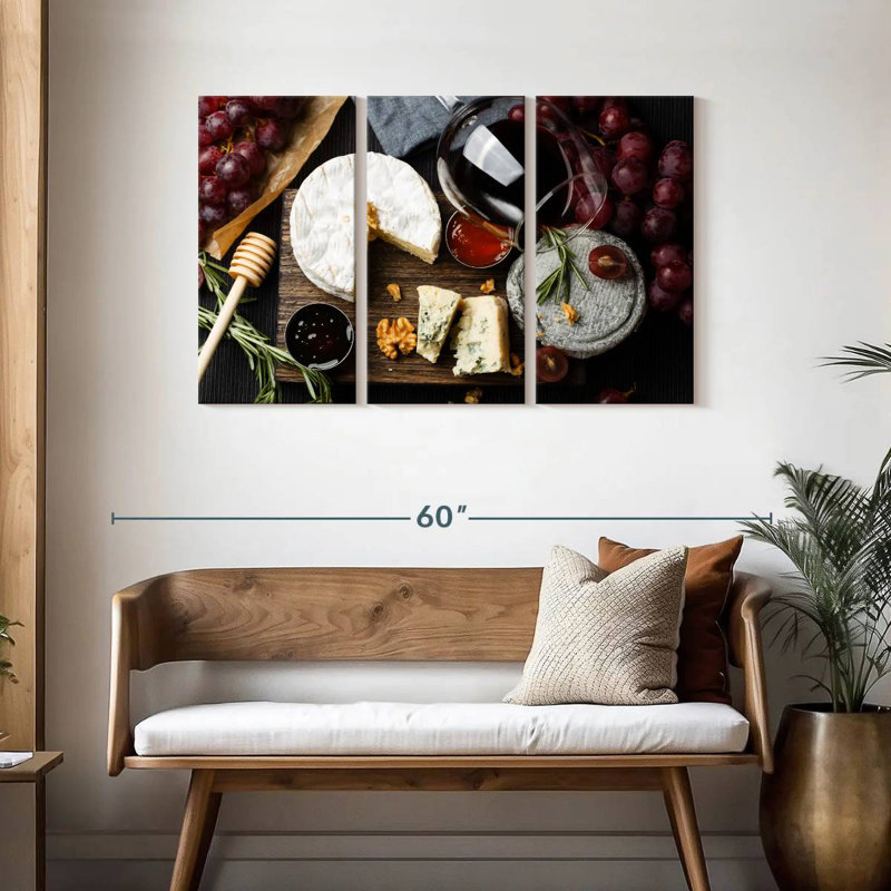 Yarlin Cheese And Wine, 28" H x 45" W