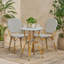 Patio français avec rouille - aluminium et surface de table élégante