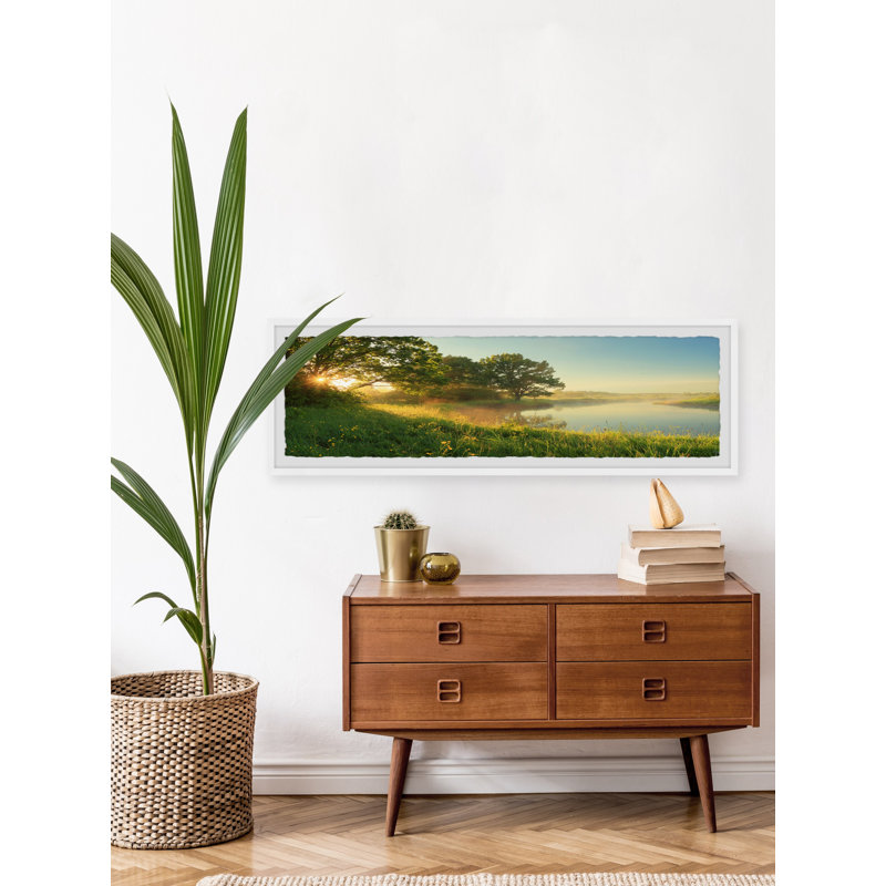 " Sunset Over The River " by Eyre Tarney, 10" H x 30" W x 1,5" D