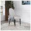 Chaise d'appoint rembourrée blanche Amenda