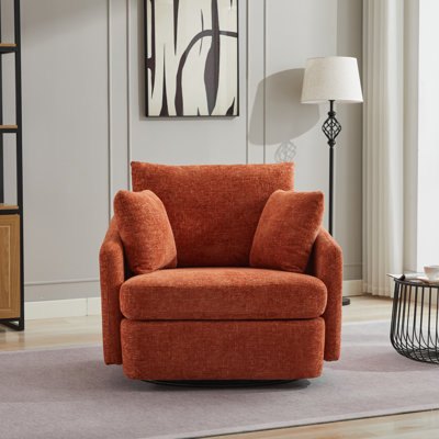 Sayam 40.6'' Wide Swivel Club Chair