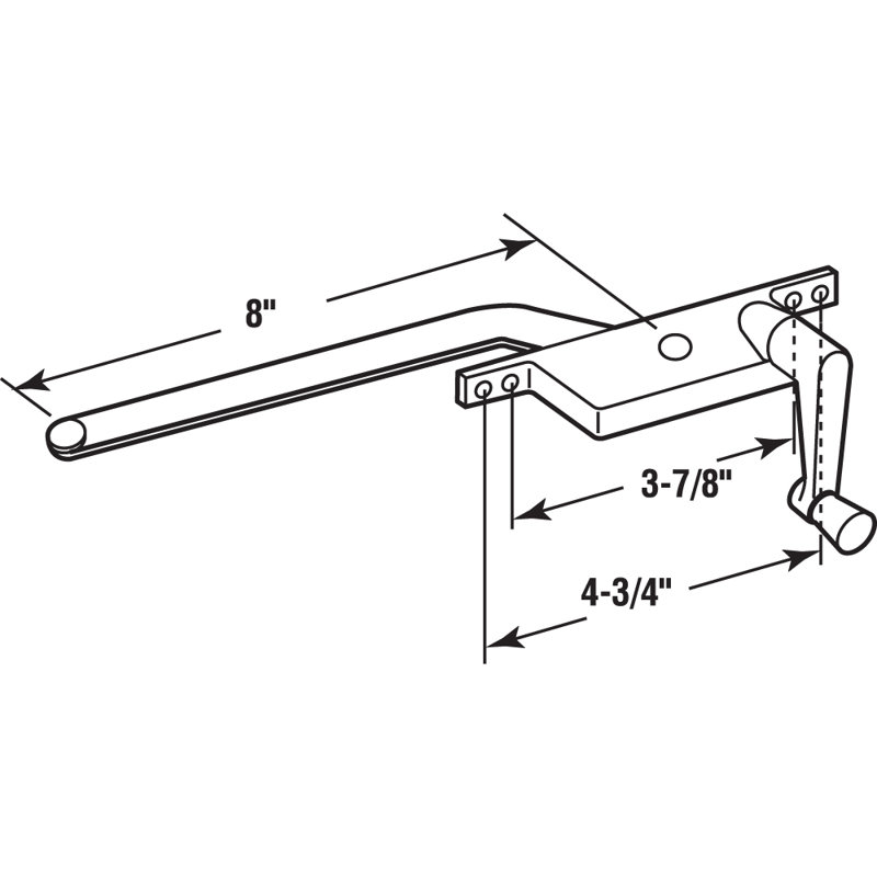 Prime-Line 8 in. Bronze Diecast, Casement Operator, Left Hand, Square Type (Single Pack)