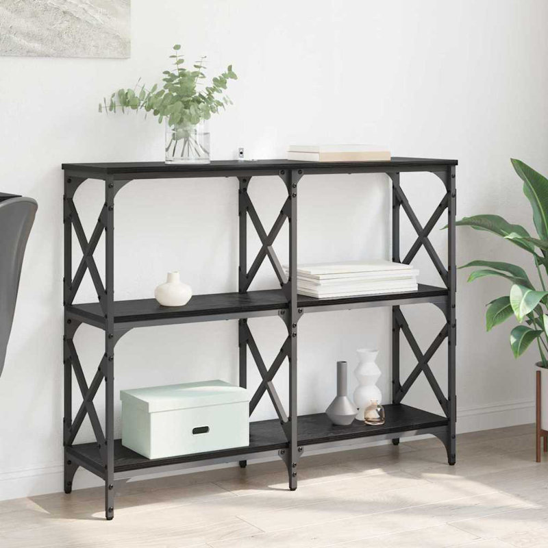 100cm Console Table, Black Oak