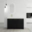 Meuble-lavabo moderne avec lavabo en résine et porte à fermeture amortie homologuée - Châtaignier noir 48 pouces (122 cm) - Étiquette d'homologation