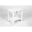 Chaise avec table de bout, blanche. Assise confortable et relaxante. Résistante aux intempéries. Montage facile. Table pliante blanche. Spacieuse et confortable. Étapes de montage incluses.
