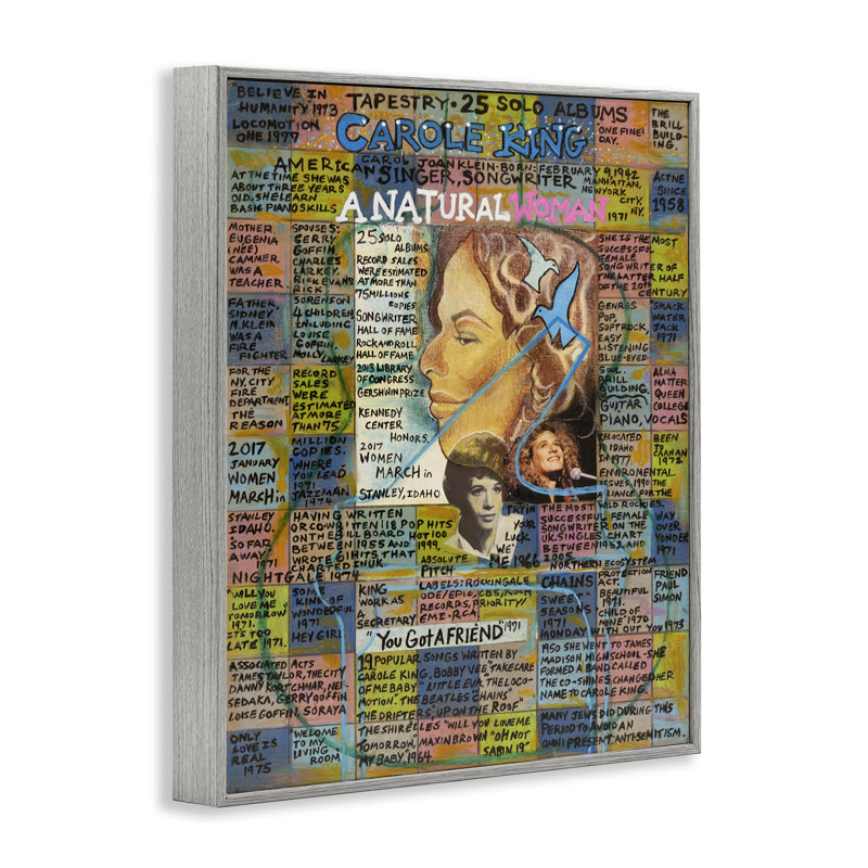 Carole King, collage, estampe numérique par Sabin, Estampe numérique Farmhouse, H 20 po x l 16 po