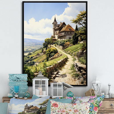 Green Vineyard Historic Elegance, reproduction d'art sur toile encadrée