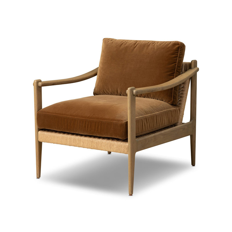 Barwin Armchair Chair with Ottoman, Surrey Ochre