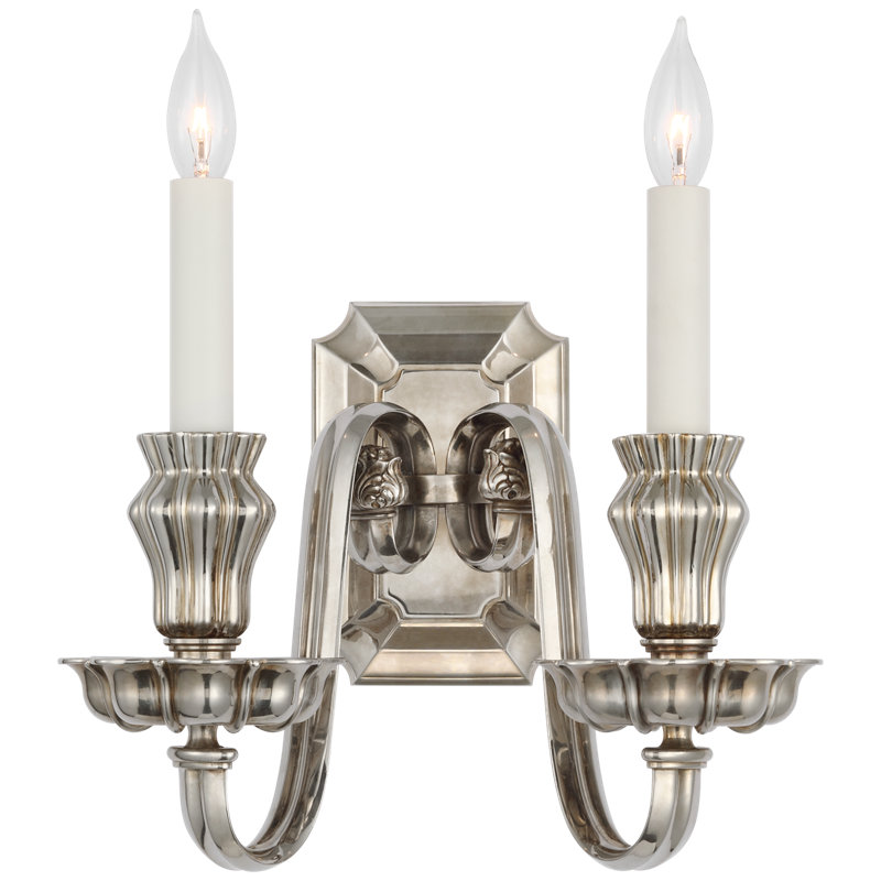 Falaise 2 - Light Candle Wall Light, Butler's Silver