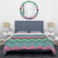 Ensemble de housse de couette en microfibre vert / rose / bleu 3 pièces