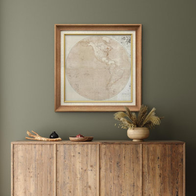 World Map " Brown Circles "