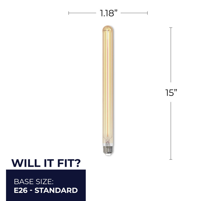 5 W (équivalent à 60 W), ampoule à DEL T9L, à intensité variable, (E26 / 2100 K) / culot moyen (standard)