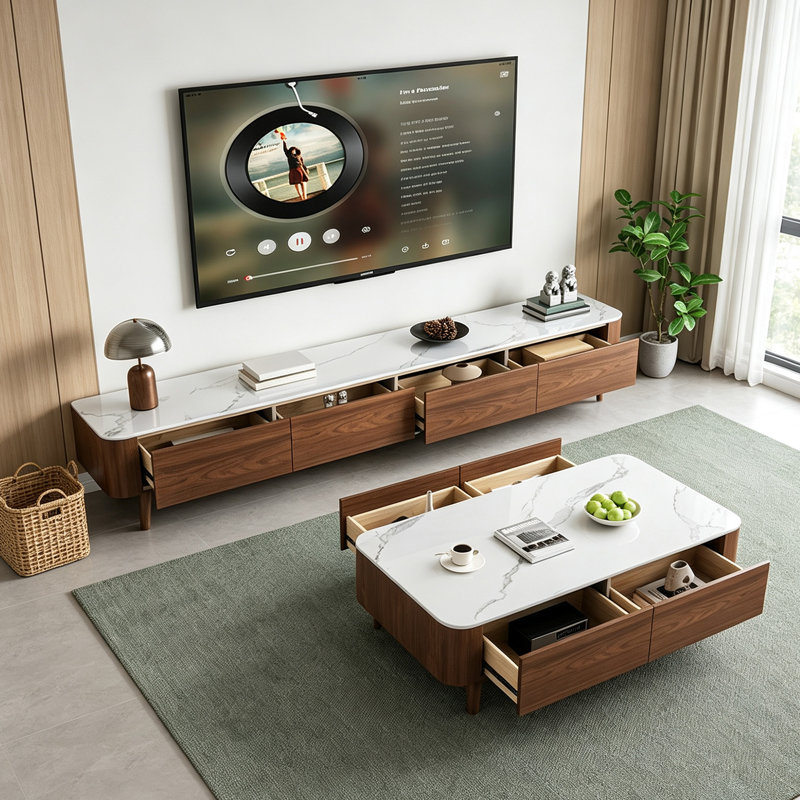 Meuble télé Modern Living, 94.48" H x 15.74" W x 15.35" D