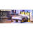 Metal Bed Frame  with LED Light and Charging Station, Storage Headboard, No Box Spring Needed-423302552-423302555
