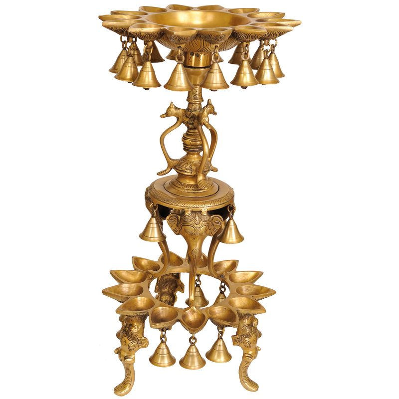 Candélabre de table en laiton 25,5 po