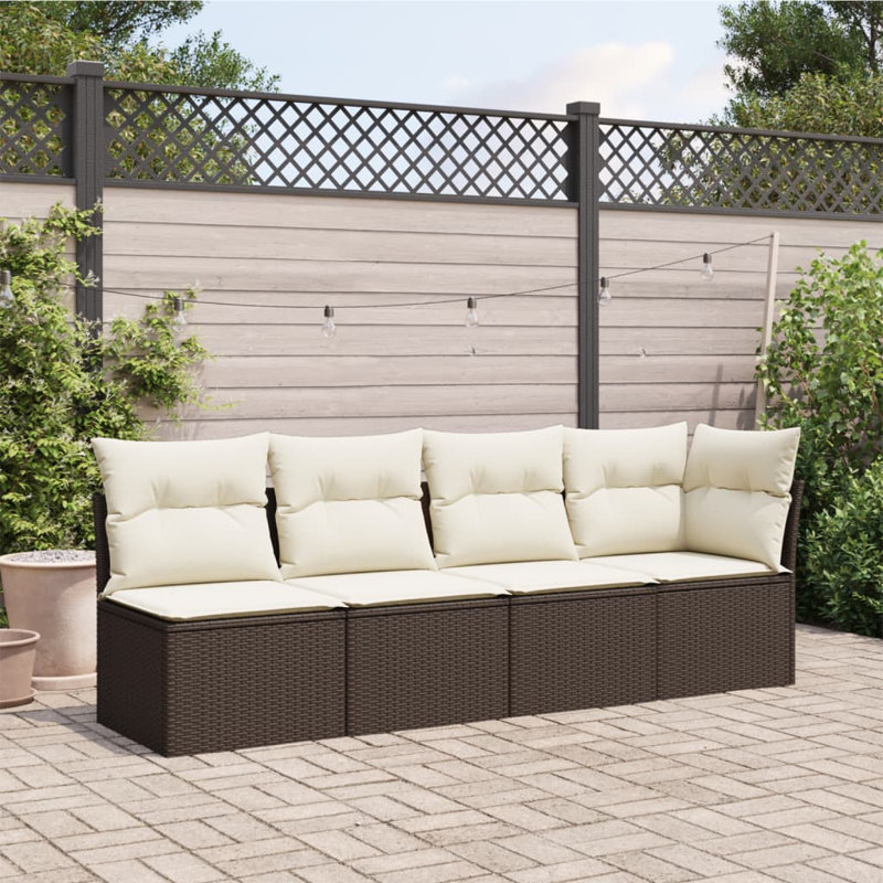  Garden Sofa Brown, Cream White