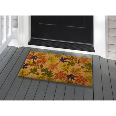 Scatter Leaves Doormat 18x30 Outdoor Doormat