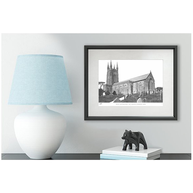 West Alvington, All Saints Church 1890 by Francis Frith - Single Picture Frame Print, 60cm H x 80cm W x 2.3cm D