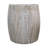 Serenity Side End Table with 18 Inch Round Top, In Antique White Mango Wood