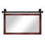 Miroir rustique moderne avec rail de porte de grange en acier-93162594-93162598