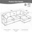 Canapé modulaire en L surdimensionné en chenille avec deux ports USB, banc de rangement pour repose-pieds et 2 poches latérales, canapé à 4 places pour le salon-687689044