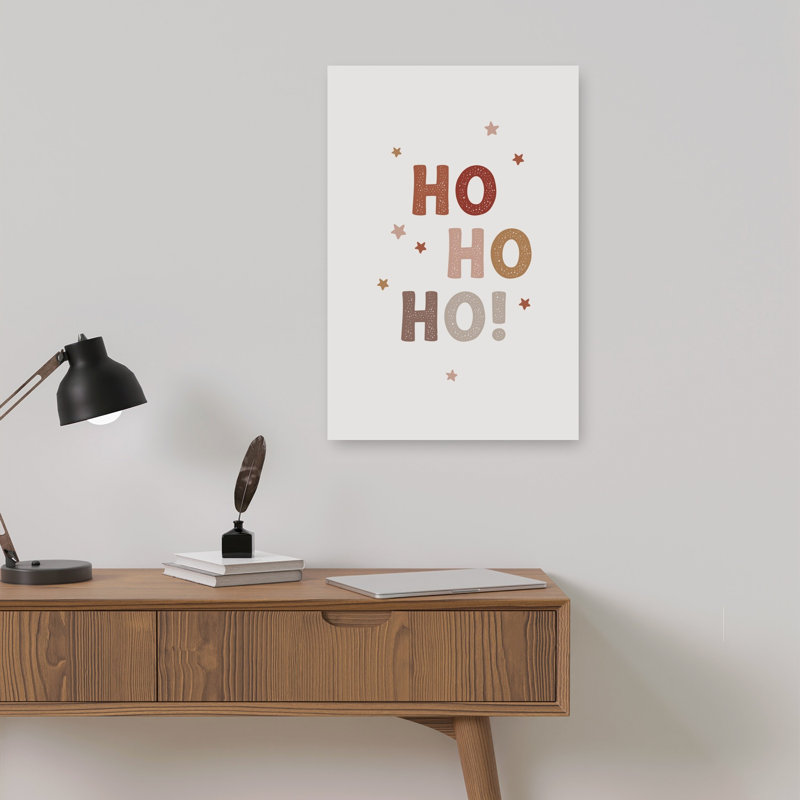 «Festive Ho Ho Ho Modern Playful Abstract Landscape Nature», reproduction d'art mural, H 18 po x l 12 po