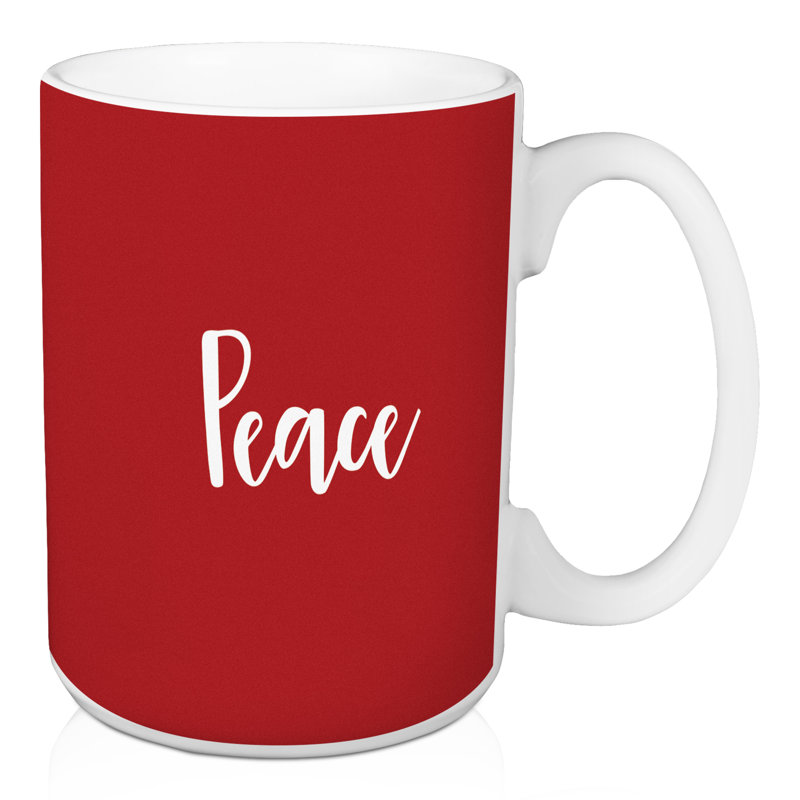 Grande tasse à café paix Halliday, Rouge