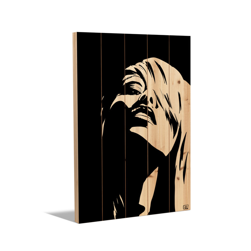 Reproduction d'art mural en bois - Stare par Giuseppe Cristiano, H 40 po x l 26 po