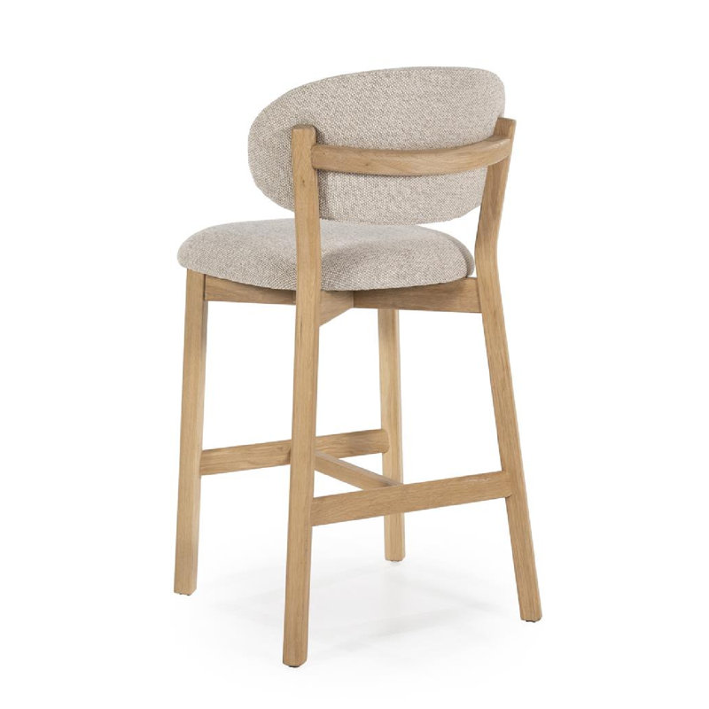 Mikky Barstool, Gray, Natural