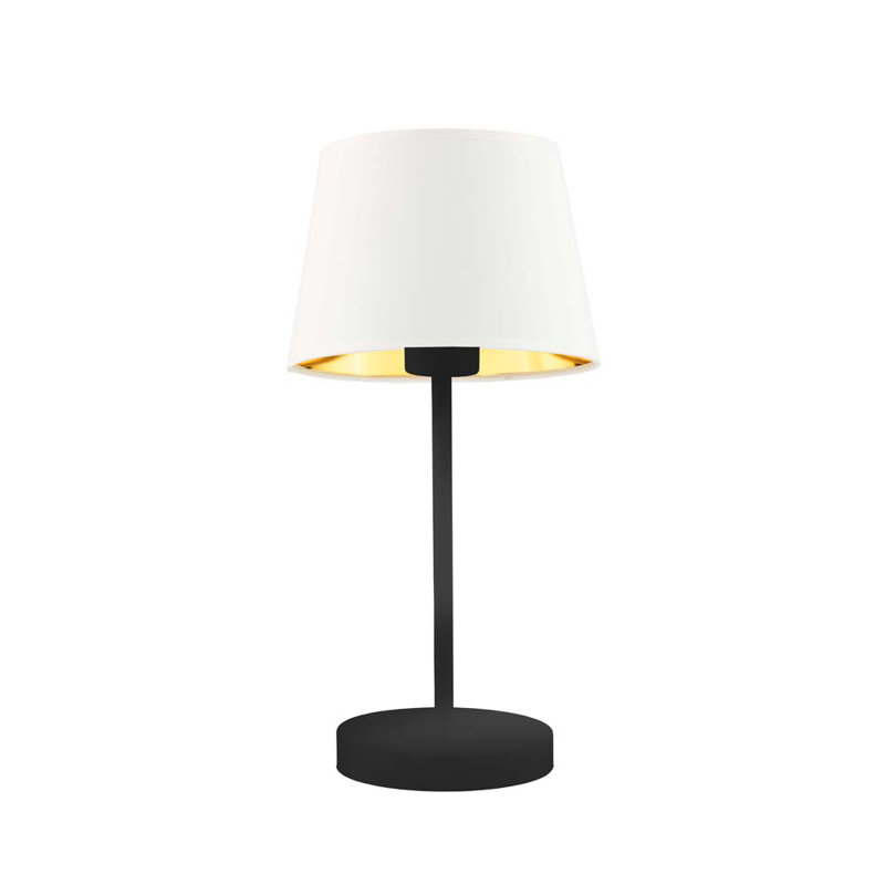 Geehan Metal Table Lamp, Black, White