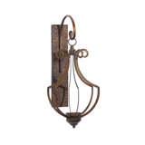 Metal Single Candle Indoor Outdoor Bronze Wall Sconce