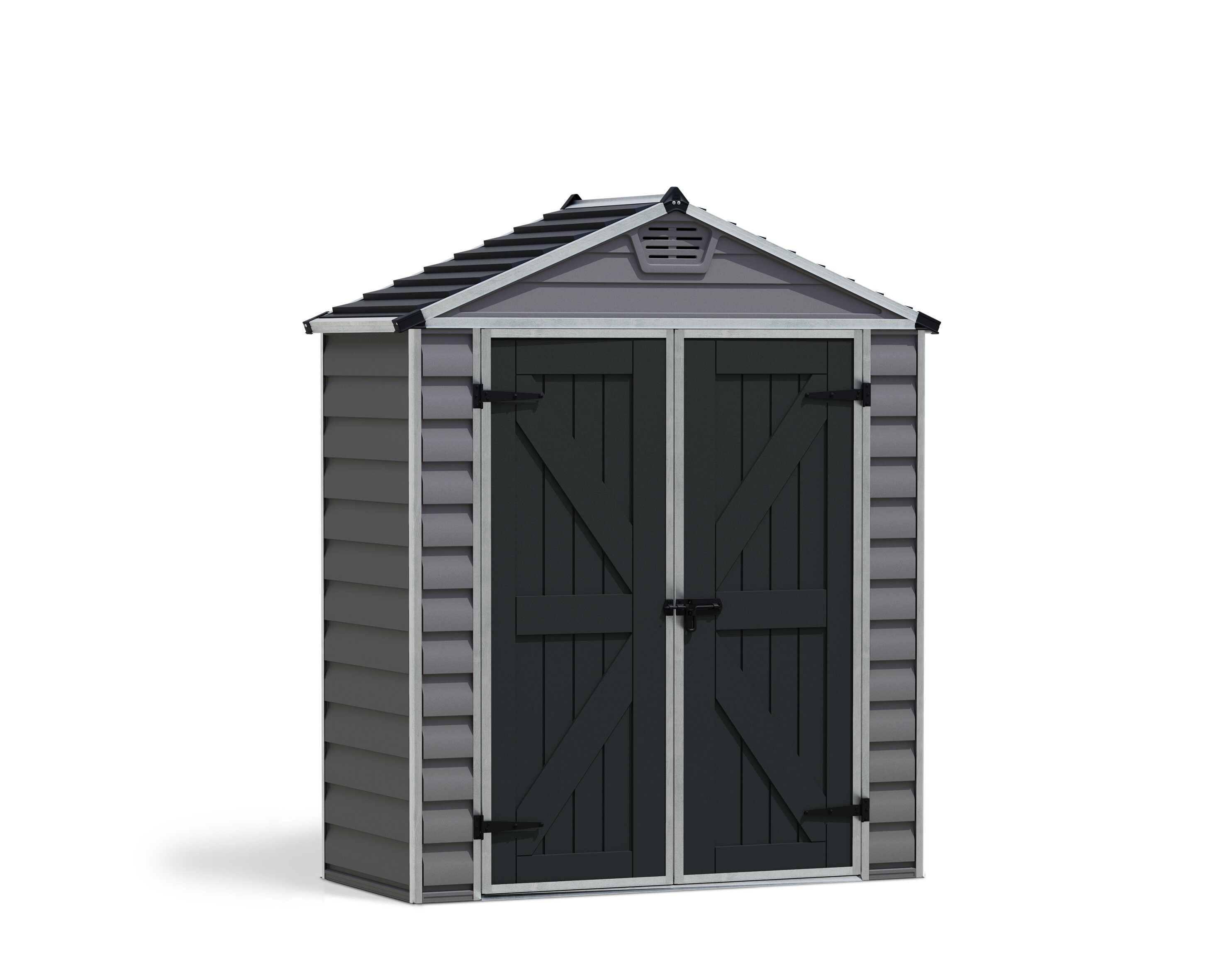 Rubbermaid Outdoor Storage Shed: 18 cu ft Capacity, Green/Tan, 47 in x 21  in x 29 in, Horizontal