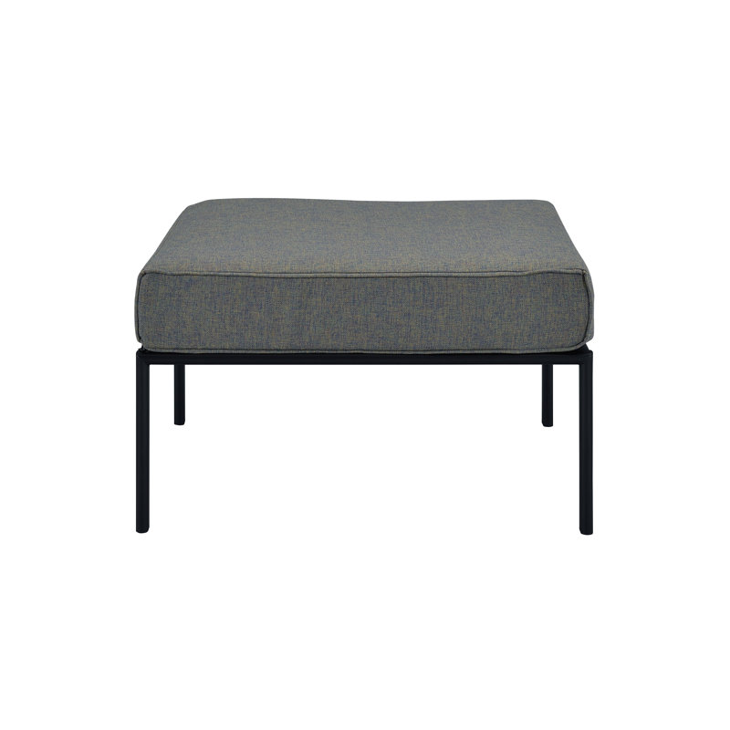 Repose-pieds d'extérieur carré avec coussin Rajni