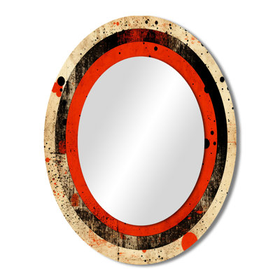 Inner Knowing Retro Circle Art - Mid-Century Oval Wall Mirror