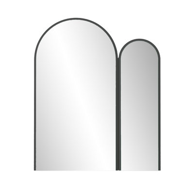 Élégant miroir décoratif noir de 28,7 po x 23,6 po x 0,7 po | Fabrication 100% bois aggloméré, conception moderne de couleur unie | Parfait pour la décoration intérieure, le salon et la chambre à coucher, un ajout élégant et fonctionnel