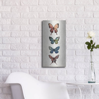 «Fairy Study II» par Grace Popp, verre d'art mural en métal, 12 po x 24 po