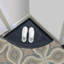Tapis-décrottoir flexible en caoutchouc Berklin Hello Triangle 21,6 po x 21,6 po
