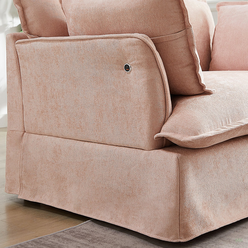 Fauteuil d'appoint surdimensionné de 47,2 po avec accoudoirs en chenille de charge double pour salon et appartement