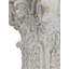 Piédestal à colonne romaine 14 po x 14 po x 17,5 po - Blanc, doré-167622761