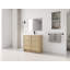 Meuble-lavabo sur pied 36 po avec lavabo en résine et 2 portes d'armoire à fermeture en douceur, contreplaqué (KD-PACKING)