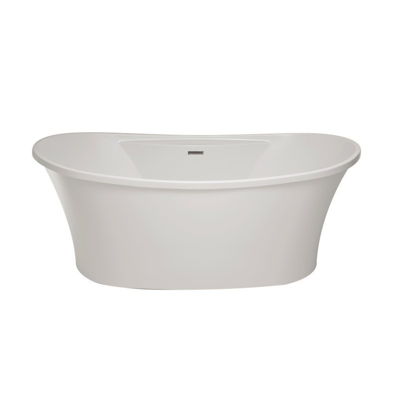Breanne Studio 60" x 36" Freestanding Soaking Acrylic Bathtub
