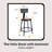 Felix  Steel Stool with Backrest,  Assembly Ready-99372962-99372966-99372967