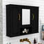 Armoire de salle de bain murale à miroir avec tablettes réglables-1096739272