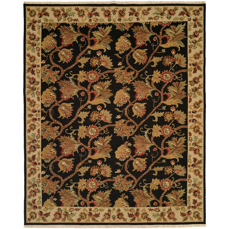 Wool Floral Indoor Rug, Rectangle 8' x 10'